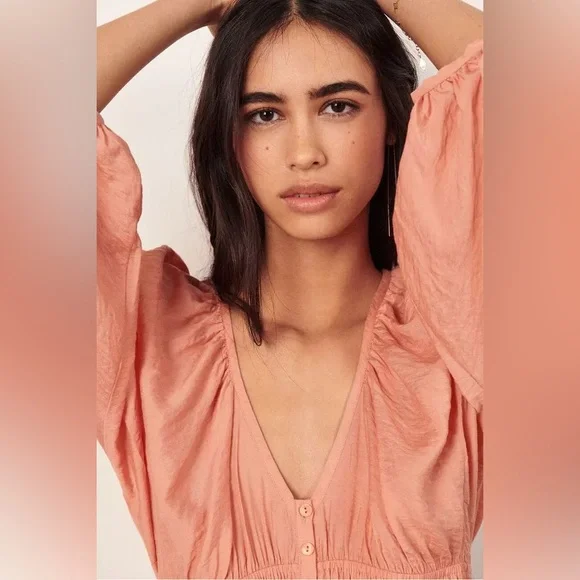 ba&sh Peach Mini Dress - Picture 3 of 5